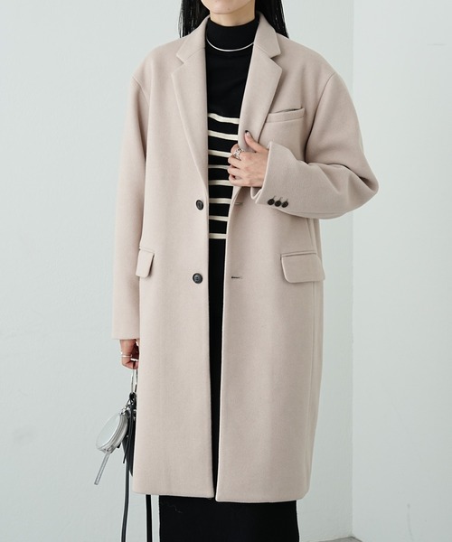 COLONY 2139(コロニートゥーワンスリーナイン)の「テックウールチェスターコート(チェスターコート・メンズ・アイボリー/ブラック/グレイッシュベージュ・MEDIUM/X-LARGE/LARGE)」の7枚目の写真