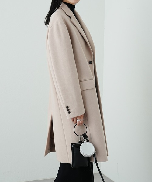 COLONY 2139(コロニートゥーワンスリーナイン)の「テックウールチェスターコート(チェスターコート・メンズ・アイボリー/ブラック/グレイッシュベージュ・MEDIUM/X-LARGE/LARGE)」の8枚目の写真