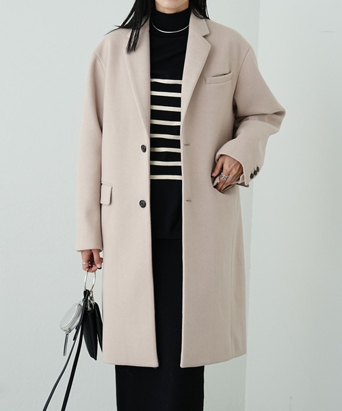 COLONY 2139(コロニートゥーワンスリーナイン)の「テックウールチェスターコート(チェスターコート・メンズ・アイボリー/ブラック/グレイッシュベージュ・MEDIUM/X-LARGE/LARGE)」の10枚目の写真