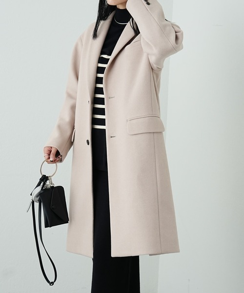 COLONY 2139(コロニートゥーワンスリーナイン)の「テックウールチェスターコート(チェスターコート・メンズ・アイボリー/ブラック/グレイッシュベージュ・MEDIUM/X-LARGE/LARGE)」の6枚目の写真