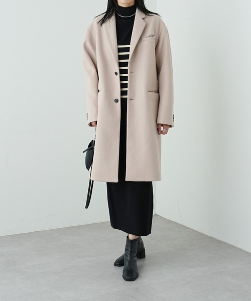 COLONY 2139(コロニートゥーワンスリーナイン)の「テックウールチェスターコート(チェスターコート・メンズ・アイボリー/ブラック/グレイッシュベージュ・MEDIUM/X-LARGE/LARGE)」の11枚目の写真