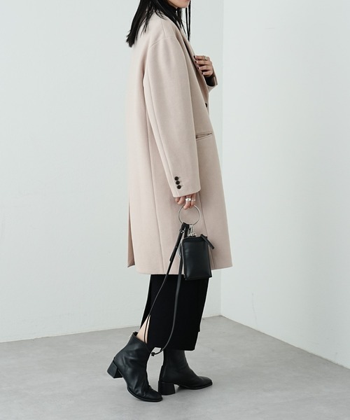 COLONY 2139(コロニートゥーワンスリーナイン)の「テックウールチェスターコート(チェスターコート・メンズ・アイボリー/ブラック/グレイッシュベージュ・MEDIUM/X-LARGE/LARGE)」の14枚目の写真