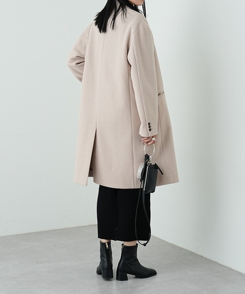 COLONY 2139(コロニートゥーワンスリーナイン)の「テックウールチェスターコート(チェスターコート・メンズ・アイボリー/ブラック/グレイッシュベージュ・MEDIUM/X-LARGE/LARGE)」の15枚目の写真