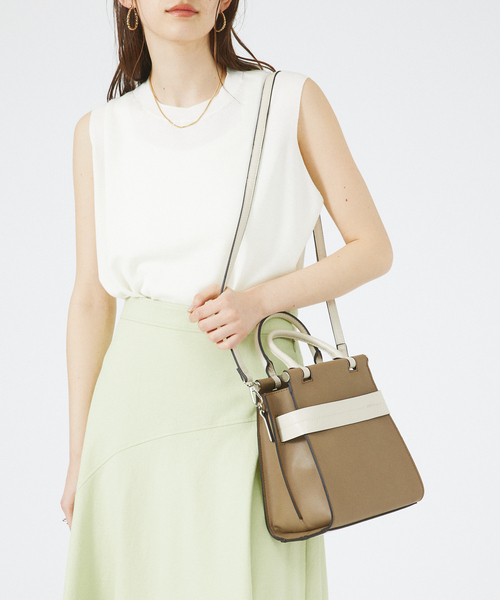 LOWELL things（ロウェル　シングス）の「Stand/バーチカルショルダーBAG（ショルダーバッグ・レディース・ベージュ/グリーン/ブラック/ダークベージュ/オレンジ/ライトブルー・フリー）」の7枚目の写真