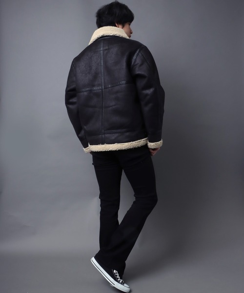 ALPHA（アルファ）の「ALPHA/アルファ B-3 FAKEMOUTON JACKET フェイク