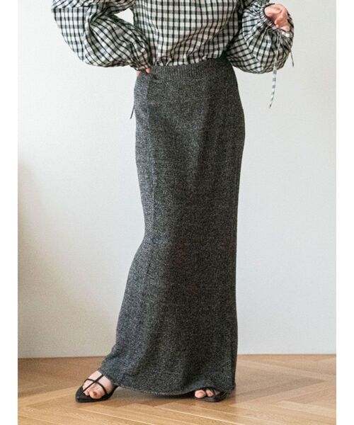 Ungrid(アングリッド)の「スリットニットスカート(スカート・レディース・チャコールグレー/ベージュ/パープル・FREE)」の11枚目の写真