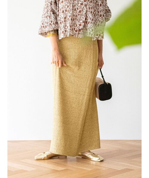 Ungrid(アングリッド)の「スリットニットスカート(スカート・レディース・チャコールグレー/ベージュ/パープル・FREE)」の5枚目の写真