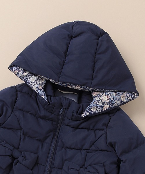 sense of wonder(センスオブワンダー)の「ダウン入りリボンロングコート(ダウンジャケット/コート・キッズ・ネイビー/ピンク・90cm/100cm/110cm/120cm/130cm)」の5枚目の写真