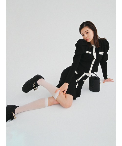 LILY BROWN（リリーブラウン）の「【LILY BROWN×MARY QUANT】カーディガン（カーディガン/ボレロ・レディース・ブラック/その他/ホワイト・FREE）」の5枚目の写真