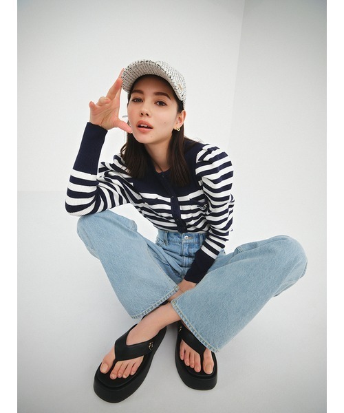 LILY BROWN（リリーブラウン）の「【LILY BROWN×MARY QUANT】カーディガン（カーディガン/ボレロ・レディース・ブラック/その他/ホワイト・FREE）」の8枚目の写真