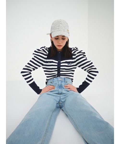 LILY BROWN（リリーブラウン）の「【LILY BROWN×MARY QUANT】カーディガン（カーディガン/ボレロ・レディース・ブラック/その他/ホワイト・FREE）」の9枚目の写真