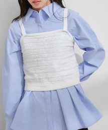 【アンサンブル対応】ツイードニットビスチェ