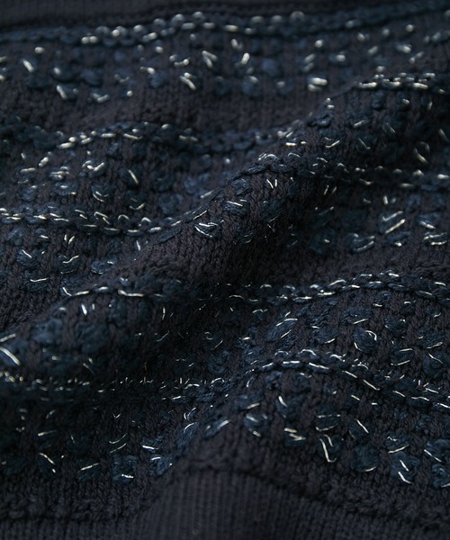 VIS（ビス）の「【アンサンブル対応】ツイードニットビスチェ（キャミソール・レディース・ネイビー/イエロー/ホワイト系その他・FREE）」の9枚目の写真