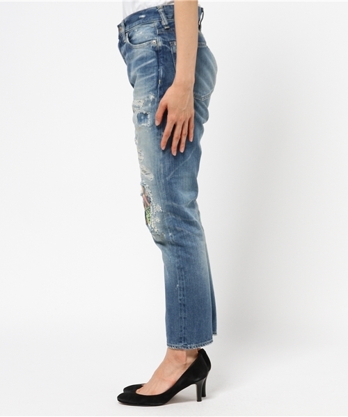 HYSTERIC GLAMOUR（ヒステリックグラマー）の「PPR加工 デニムCOOL BOYS PT（デニムパンツ・レディース・インディゴブルー・X-SMALL/XX-SMALL/SMALL/MEDIUM）」の3枚目の写真