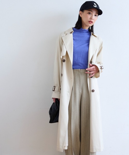 FREE'S MART(フリーズマート)の「◆ベーシックトレンチコート(トレンチコート・レディース・ブルー/ベージュ/ホワイト・MEDIUM/SMALL)」の22枚目の写真