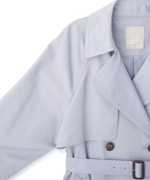FREE'S MART(フリーズマート)の「◆ベーシックトレンチコート(トレンチコート・レディース・ブルー/ベージュ/ホワイト・MEDIUM/SMALL)」の15枚目の写真