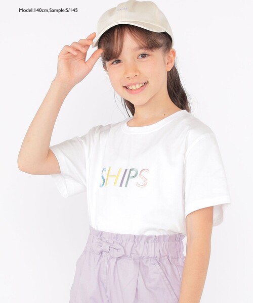 SHIPS(シップス)の「SHIPS KIDS:100~160cm / SHIPS ロゴ TEE(Tシャツ/カットソー・キッズ・ホワイト系/ライトホワイト/クリーム/ブルー/ピンク/ネイビー/ダークブルー/ラベンダー/オフホワイト・100/110/120/130/S/145/M/160)」の22枚目の写真