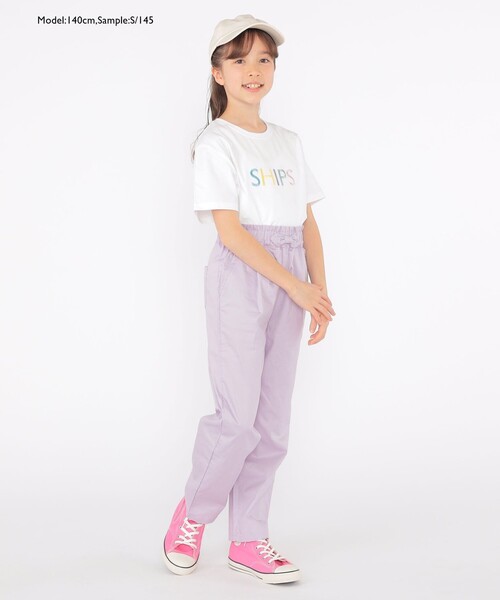 SHIPS(シップス)の「SHIPS KIDS:100~160cm / SHIPS ロゴ TEE(Tシャツ/カットソー・キッズ・ホワイト系/ライトホワイト/クリーム/ブルー/ピンク/ネイビー/ダークブルー/ラベンダー/オフホワイト・100/110/120/130/S/145/M/160)」の10枚目の写真