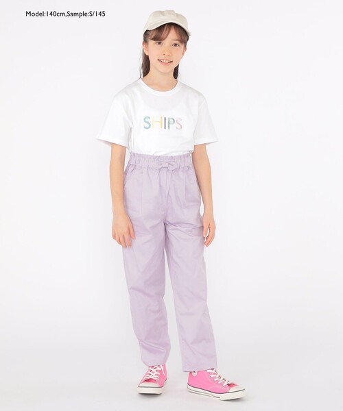 SHIPS(シップス)の「SHIPS KIDS:100~160cm / SHIPS ロゴ TEE(Tシャツ/カットソー・キッズ・ホワイト系/ライトホワイト/クリーム/ブルー/ピンク/ネイビー/ダークブルー/ラベンダー/オフホワイト・100/110/120/130/S/145/M/160)」の11枚目の写真