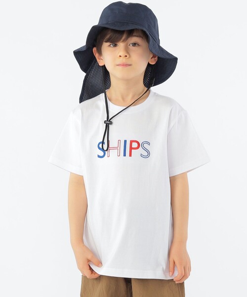 SHIPS(シップス)の「SHIPS KIDS:100~160cm / SHIPS ロゴ TEE(Tシャツ/カットソー・キッズ・ホワイト系/ライトホワイト/クリーム/ブルー/ピンク/ネイビー/ダークブルー/ラベンダー/オフホワイト・100/110/120/130/S/145/M/160)」の12枚目の写真