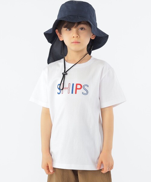 SHIPS(シップス)の「SHIPS KIDS:100~160cm / SHIPS ロゴ TEE(Tシャツ/カットソー・キッズ・ホワイト系/ライトホワイト/クリーム/ブルー/ピンク/ネイビー/ダークブルー/ラベンダー/オフホワイト・100/110/120/130/S/145/M/160)」の13枚目の写真