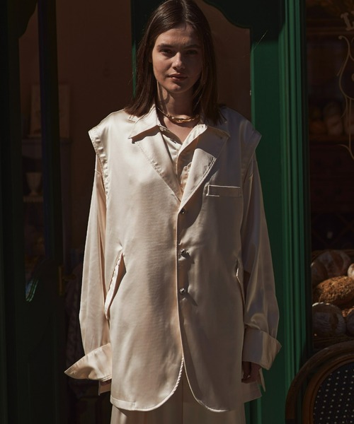seyto（セイト）の「Satin 3B single tailored vest / サテン3B 