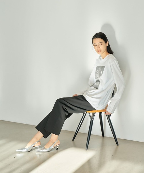 eL（エル）の「【eL】LIFE Picasso TEE/189537（Tシャツ/カットソー・レディース・ブラック/ホワイト・FREE）」の4枚目の写真