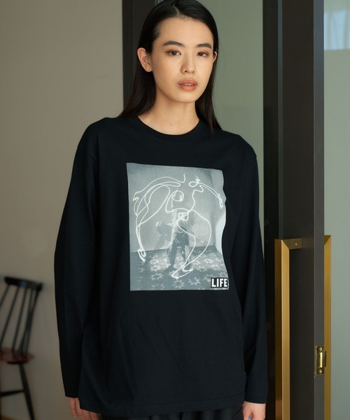 eL（エル）の「【eL】LIFE Picasso TEE/189537（Tシャツ/カットソー・レディース・ブラック/ホワイト・FREE）」の14枚目の写真