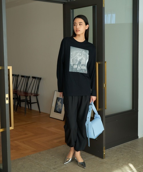 eL（エル）の「【eL】LIFE Picasso TEE/189537（Tシャツ/カットソー・レディース・ブラック/ホワイト・FREE）」の15枚目の写真