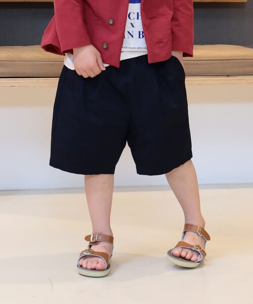 こども ビームス（コドモビームス）の「こども ビームス / ツイル 2タック ショートパンツ（100～130cm）（その他パンツ・キッズ・ブラック/ベージュ/ネイビー・100/110/120/130）」の1枚目の写真