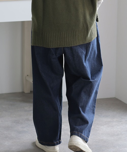 ElegChic(エレグシック)の「前バックルバルーンデニムパンツ(デニムパンツ・レディース・ブルー/ワンウォッシュ/ネイビー・3L/L/M/4L/XL)」の10枚目の写真