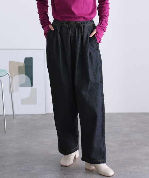 ElegChic(エレグシック)の「前バックルバルーンデニムパンツ(デニムパンツ・レディース・ブルー/ワンウォッシュ/ネイビー・3L/L/M/4L/XL)」の12枚目の写真