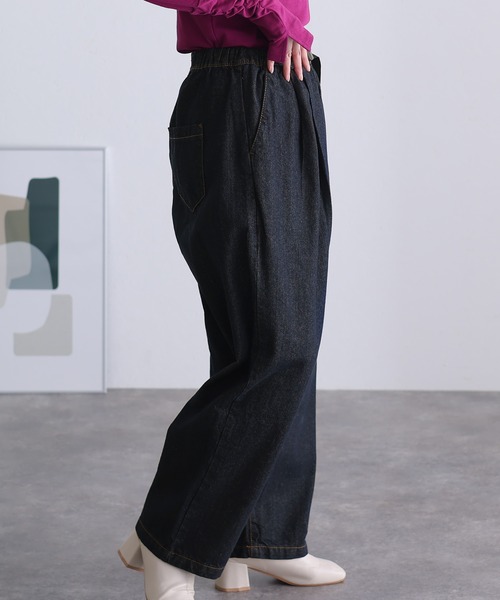 ElegChic(エレグシック)の「前バックルバルーンデニムパンツ(デニムパンツ・レディース・ブルー/ワンウォッシュ/ネイビー・3L/L/M/4L/XL)」の13枚目の写真