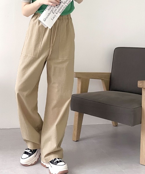 Java(ジャバ)の「《JaVa ジャバコラボ》軽やか&リラクシー。コットン100% リラックスパンツ(その他パンツ・レディース・オフホワイト/モカ/ブラック/サンドベージュ・LARGE/MEDIUM/X-LARGE/SMALL)」の14枚目の写真