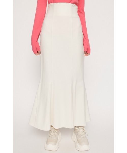 SLY（スライ）の「MERMAID LONG SKIRT マーメイド ロングスカート ストレッチ ハイウエスト（スカート・レディース・ブラック/アイボリー/マルチ・1/2/0）」の8枚目の写真