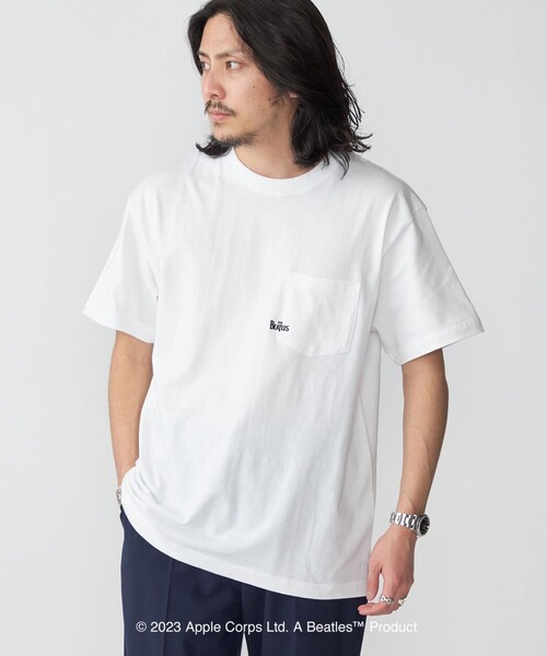 The Beatles(ザビートルズ)の「*SHIPS: THE BEATLES コラボレーション マイクロ ロゴ ポケット Tシャツ(Tシャツ/カットソー・メンズ・グレー/ブラック/ホワイト/ネイビー・SMALL/MEDIUM/LARGE/X-LARGE)」の13枚目の写真
