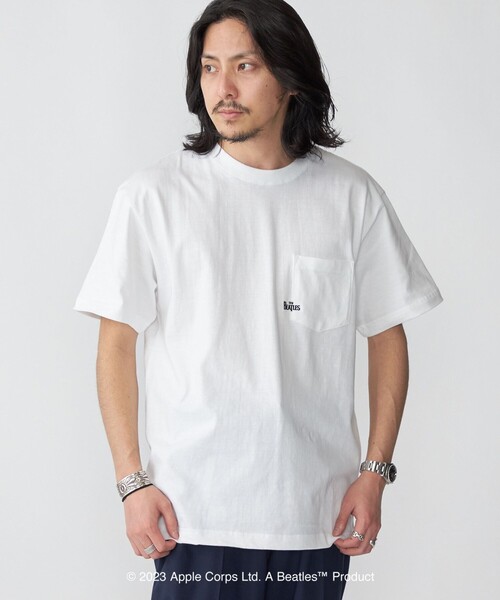 The Beatles(ザビートルズ)の「*SHIPS: THE BEATLES コラボレーション マイクロ ロゴ ポケット Tシャツ(Tシャツ/カットソー・メンズ・グレー/ブラック/ホワイト/ネイビー・SMALL/MEDIUM/LARGE/X-LARGE)」の14枚目の写真