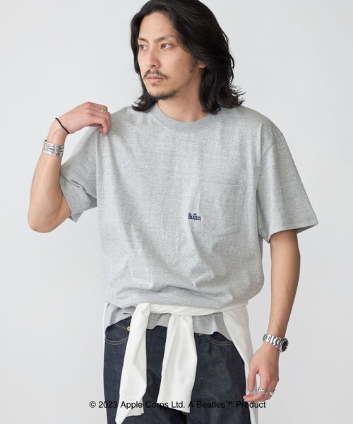 The Beatles(ザビートルズ)の「*SHIPS: THE BEATLES コラボレーション マイクロ ロゴ ポケット Tシャツ(Tシャツ/カットソー・メンズ・グレー/ブラック/ホワイト/ネイビー・SMALL/MEDIUM/LARGE/X-LARGE)」の22枚目の写真