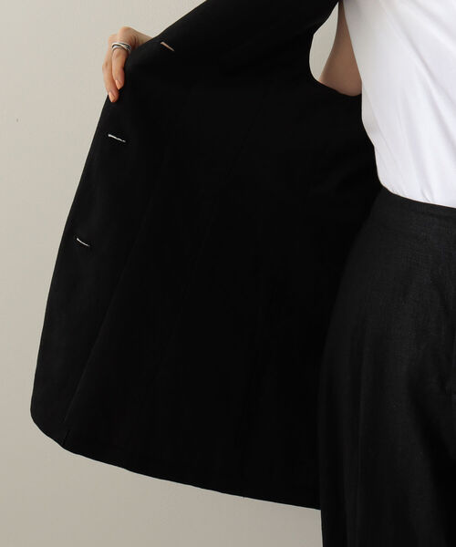 タグ付き✨デミルクスビームス　リネン100　ロングジレ　38　ベスト　黒　日本製 Demi-Luxe BEAMS（デミルクス ビームス）の「Demi-Luxe BEAMS / リネン