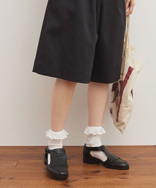 fig Ｌondon（フィグロンドン）の「lace socks（ソックス/靴下・レディース・ブラック/ホワイト・FREE）」の2枚目の写真