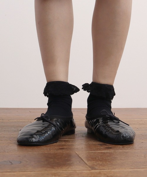 fig Ｌondon（フィグロンドン）の「lace socks（ソックス/靴下・レディース・ブラック/ホワイト・FREE）」の6枚目の写真