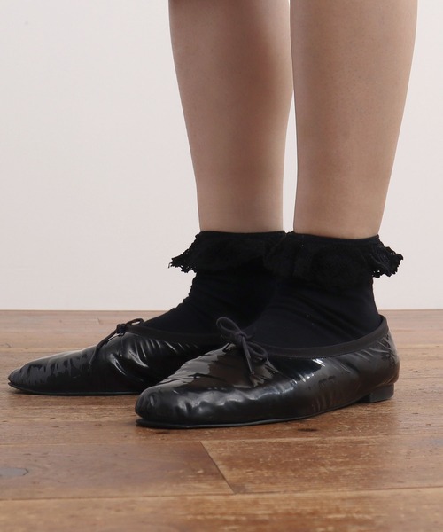 fig Ｌondon（フィグロンドン）の「lace socks（ソックス/靴下・レディース・ブラック/ホワイト・FREE）」の7枚目の写真