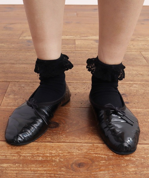 fig Ｌondon（フィグロンドン）の「lace socks（ソックス/靴下・レディース・ブラック/ホワイト・FREE）」の8枚目の写真