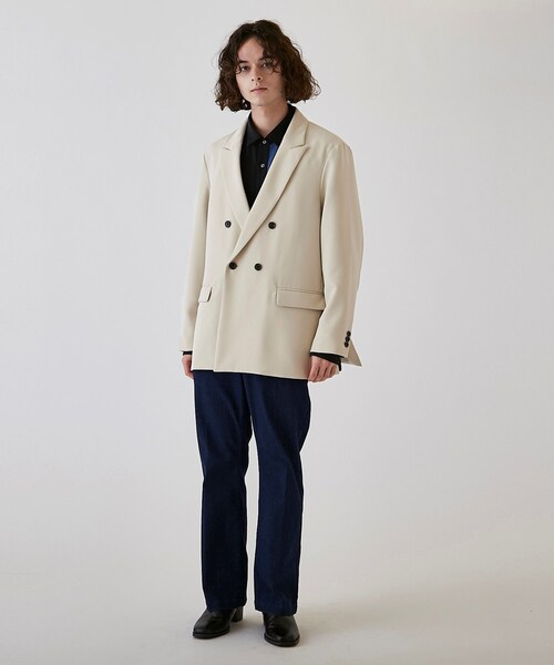 tk.TAKEO KIKUCHI(ティーケータケオキクチ)の「◆ヴィールマテリアル ダブルジャケット(テーラードジャケット・メンズ・ブラック/ナチュラル/ダークグリーン・01/03/02)」の7枚目の写真