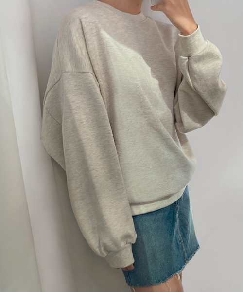 fd style(エフディ スタイル)の「ビビッド ドルマンスリーブ ベーシックトレーナー(Tシャツ/カットソー・レディース・MD.Gray/Cobalt/Cream/DK.Gray・FREE)」の4枚目の写真