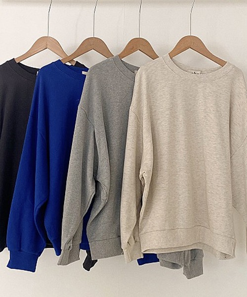 fd style(エフディ スタイル)の「ビビッド ドルマンスリーブ ベーシックトレーナー(Tシャツ/カットソー・レディース・MD.Gray/Cobalt/Cream/DK.Gray・FREE)」の9枚目の写真