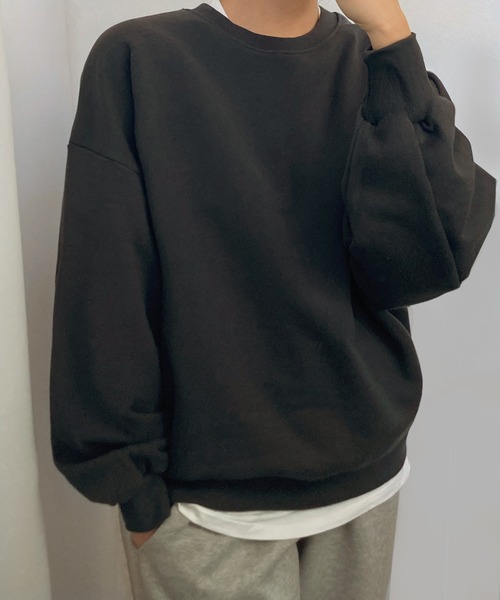 fd style(エフディ スタイル)の「ビビッド ドルマンスリーブ ベーシックトレーナー(Tシャツ/カットソー・レディース・MD.Gray/Cobalt/Cream/DK.Gray・FREE)」の7枚目の写真