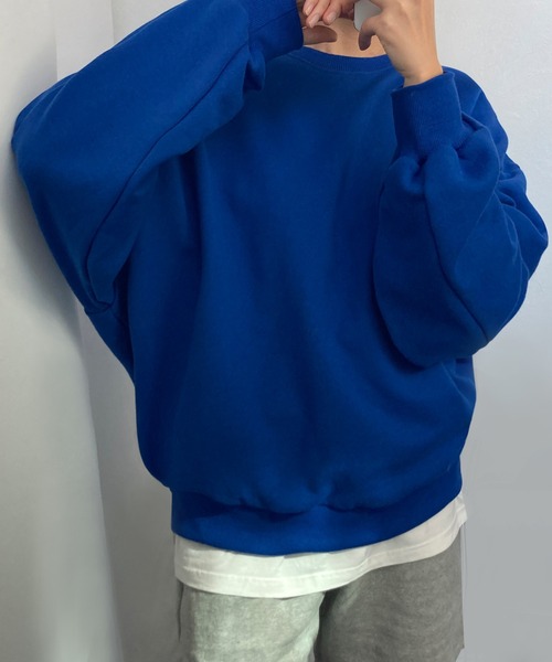 fd style(エフディ スタイル)の「ビビッド ドルマンスリーブ ベーシックトレーナー(Tシャツ/カットソー・レディース・MD.Gray/Cobalt/Cream/DK.Gray・FREE)」の10枚目の写真
