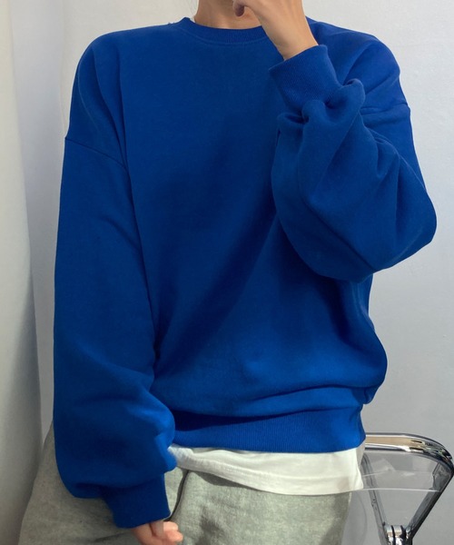 fd style(エフディ スタイル)の「ビビッド ドルマンスリーブ ベーシックトレーナー(Tシャツ/カットソー・レディース・MD.Gray/Cobalt/Cream/DK.Gray・FREE)」の19枚目の写真