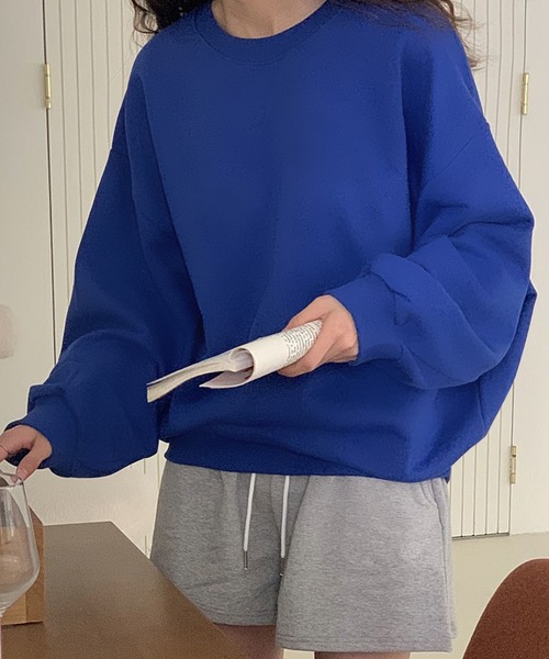 fd style(エフディ スタイル)の「ビビッド ドルマンスリーブ ベーシックトレーナー(Tシャツ/カットソー・レディース・MD.Gray/Cobalt/Cream/DK.Gray・FREE)」の22枚目の写真